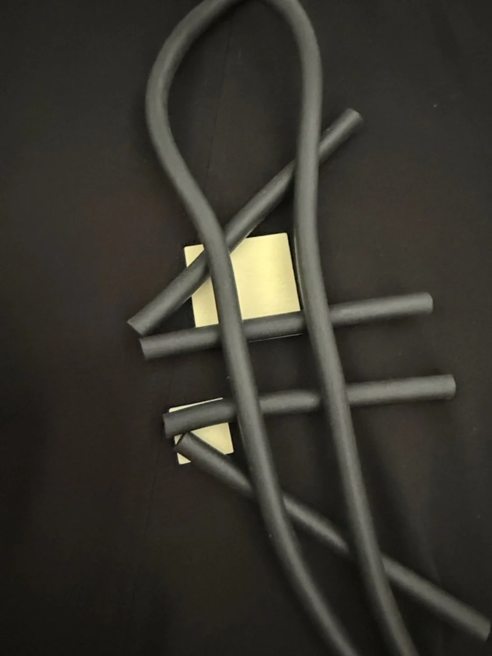 Black &White Modern Geometric Necklace - Picture 3 of 5